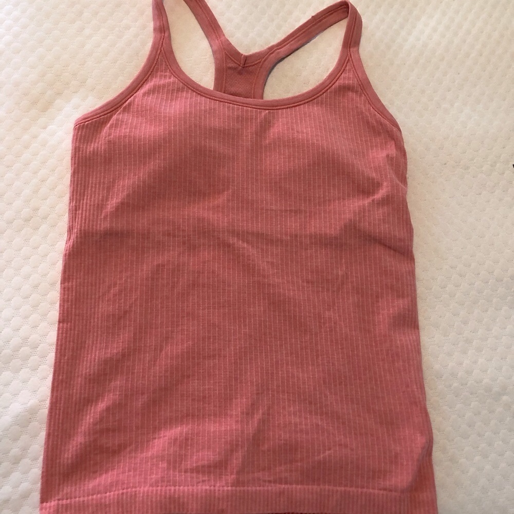Lululemon Ebb to Street Tank, Coral color, size 6